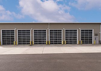 Промышленные ворота с панорамным остеклением Doorhan ISD02 (2000х4800)